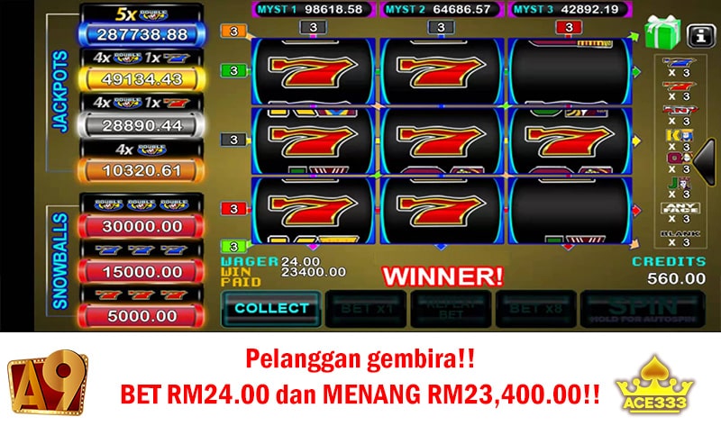 A9today &A9play Casino betting jackpot winner | Menang besar | Win RM23400 with RM24